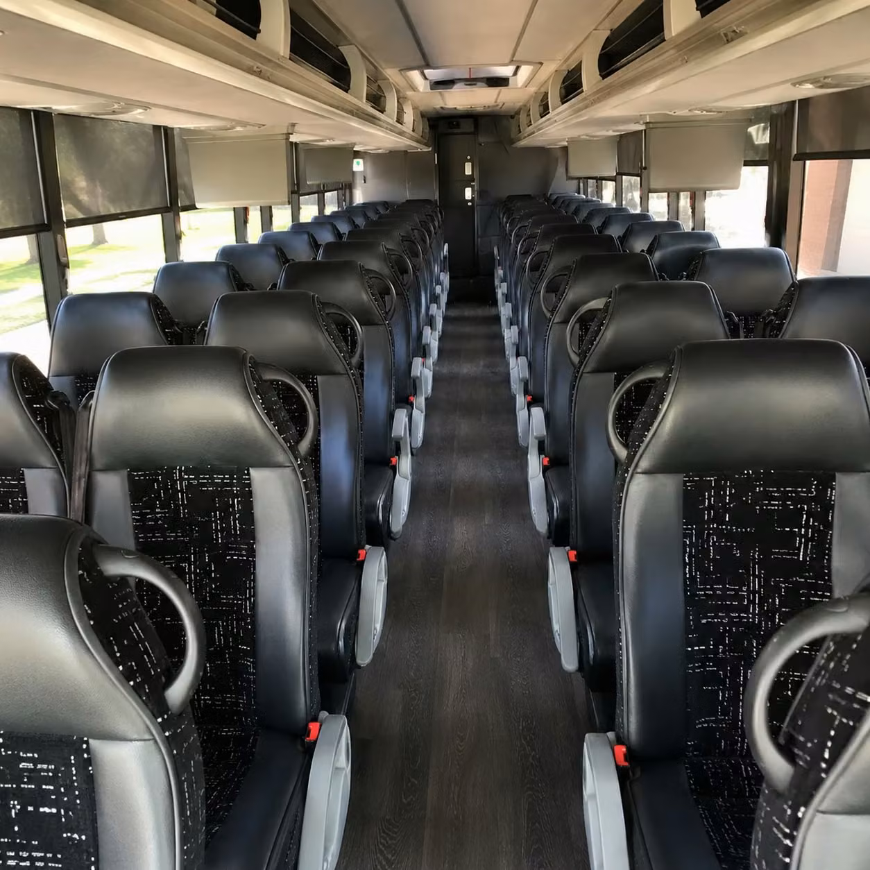 56 passenger charter bus interior