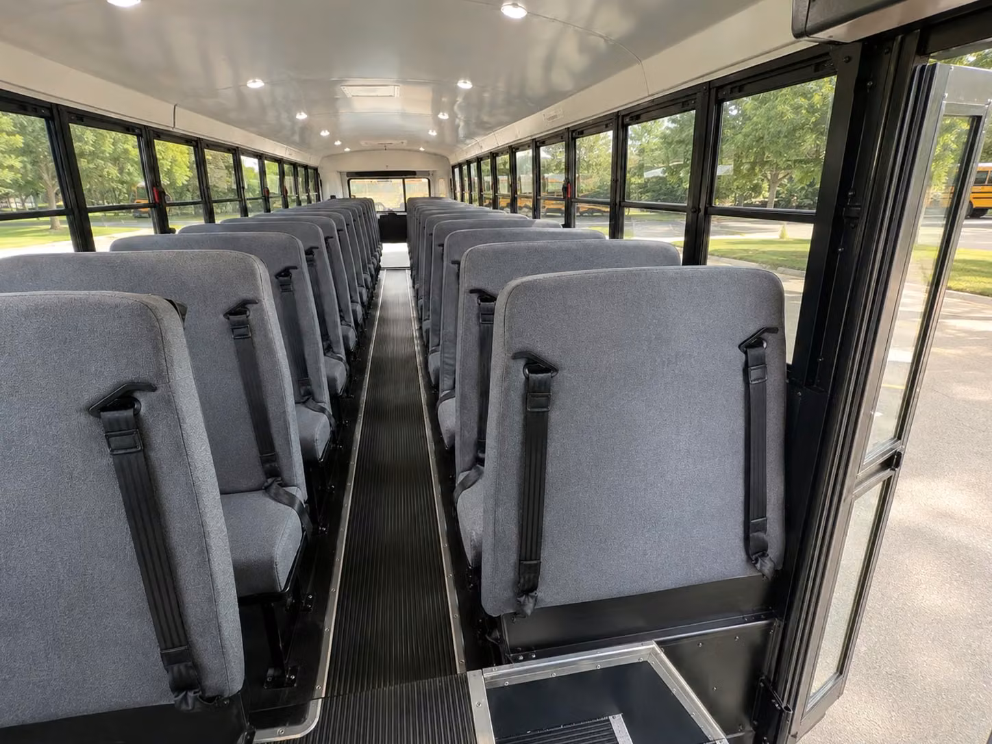 school bus inside